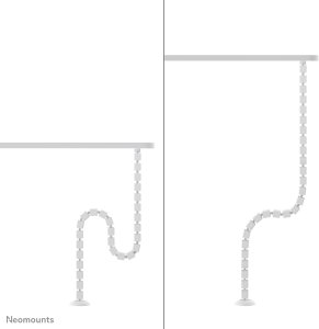 NEOMOUNTS Cable Spine Organizer for sit/stand desk frames screw mounted white 5