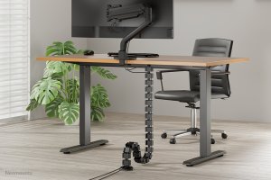 NEOMOUNTS Cable Spine Organizer for sit/stand desk frames screw mounted black 9