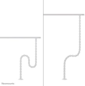 NEOMOUNTS Cable Spine Organizer for sit/stand desk frames magnet mounted white 5