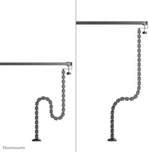 NEOMOUNTS Cable Spine Organizer for sit/stand desk frames clamp mounted black 4
