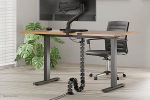 NEOMOUNTS Cable Spine Organizer for sit/stand desk frames clamp mounted black 8