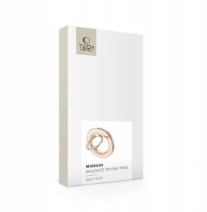 Uchwyt na palec z blaszką Tech-Protect MMR600 Magnetic MagSafe Phone Ring Satin Gold 2