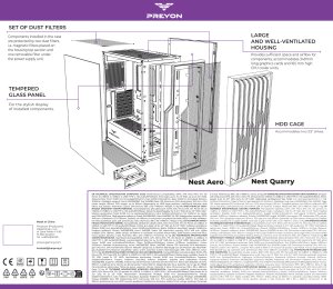 Obudowa PREYON Nest Quarry ARGB (PNQ04B) 11