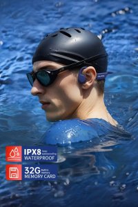 Bezprzewodowe słuchawki z przewodnictwem kostnym 32GB Bluetooth IPX8 4