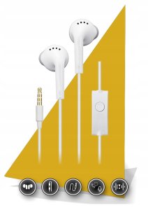 UNIWERSALNE ORYGINALNE SŁUCHAWKI SAMSUNG EHS61 MiniJack 3,5mm Z MIKROFONEM 3