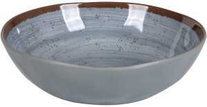 Bo-Camp 12-częściowa zastawa stołowa Halo, melamina szara i terakotowa 8