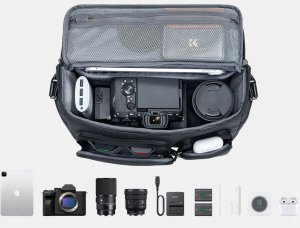 Torba Kf Torba Fotograficzna Kabura 10l Foto Sling Aparat Dslr Dron Kamera Gimbal / Kf13.142 / Czarny 6