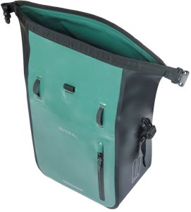Basil Sakwa pojedyncza BASIL RIVO M SINGLE PANNIER BAG 12-15L, MIK Hooks System silvergreen/black 3