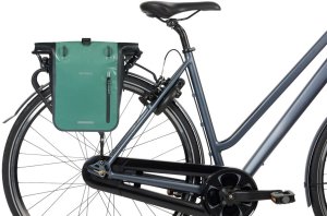 Basil Sakwa pojedyncza BASIL RIVO M SINGLE PANNIER BAG 12-15L, MIK Hooks System silvergreen/black 5