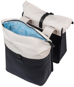 Basil Sakwa podwójna na bagażnik BASIL CLOVE DOUBLE PANNIER BAG 28-35L, Universal Bridge System, off-white/black 3