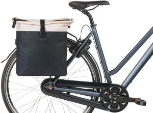 Basil Sakwa podwójna na bagażnik BASIL CLOVE DOUBLE PANNIER BAG 28-35L, Universal Bridge System, off-white/black 7
