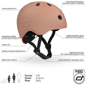 Scoot and Ride Scoot and Ride Kask dla dzieci 3+ rozm. S-M, kolor: Mocha 10