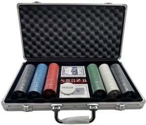 LeanToys Zestaw Do Gry W Pokera Profesjonalny Aluminiowa Walizka 500 el. 3