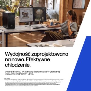 HP Z2 G1i Workstation Tower - Ultra 9-285K, 64GB, 1TB SSD, US keyboard, USB Mouse, Win 11 Pro, 3 years 5