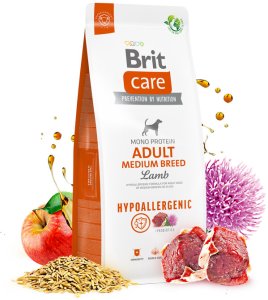 BRIT CARE Dog Hypoallergenic Adult Medium Breed Lamb 2x12kg 3