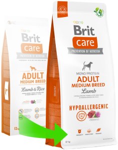 BRIT CARE Dog Hypoallergenic Adult Medium Breed Lamb 2x12kg 4