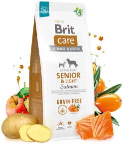 BRIT CARE Dog Grain-free Senior & Light Salmon 2x12kg 3