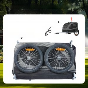 Vevor Przyczepka rowerowa dla psa 2w1 składana 40kg  wózek spacerowy 11