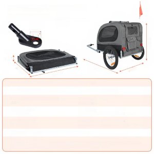 Vevor Przyczepka rowerowa dla psa 2w1 składana 40kg  wózek spacerowy 8