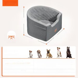 Fotelik samochodowy XL dla psa kota Transporter samochodowy Ciemnoszary 8