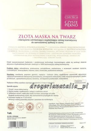 Estetica Czyste piękno złota maska 2