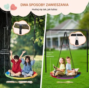 Okrągła Huśtawka Ogrodowa Pająk 6