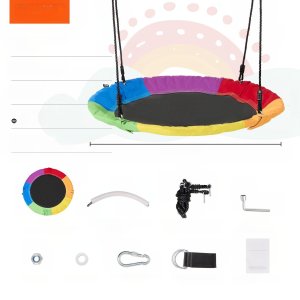 Okrągła Huśtawka Ogrodowa Pająk 8