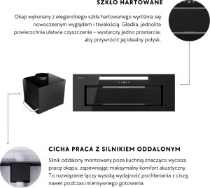 Okap kuchenny GLOBALO Silentio 80.2 Black + Turbina TW 2.1 one size 3