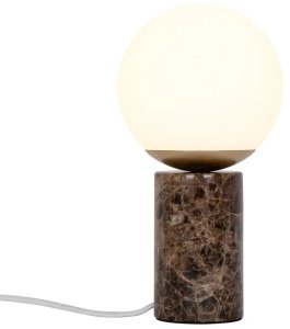 Lampa stołowa Nordlux Kulista lampka nocna LILLY 2213575018 okrągła biała brązowa 2