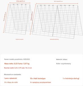 Składana Krata Ogrodowa 140 x 90 cm 2