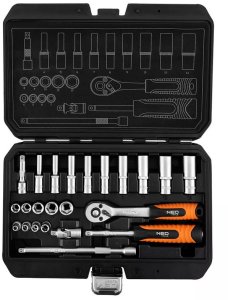 Zestaw kluczy nasadowych 1/4", 23 szt., satynowy 10-231 3