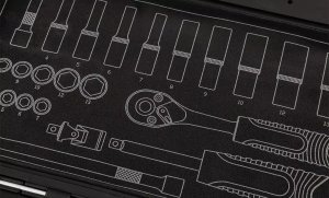 Zestaw kluczy nasadowych 1/4", 23 szt., satynowy 10-231 6