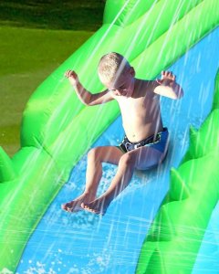 Dmuchany duży zamek KROKODYL trampolina HappyHop 8