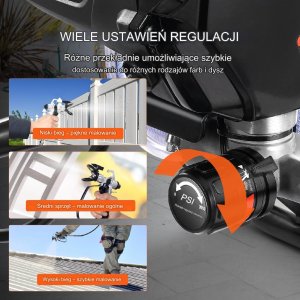 Agregat malarski pistolet malarski agregat do malowania 750 W 3