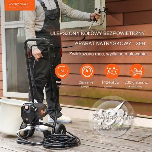 Agregat malarski pistolet malarski agregat do malowania 750 W 7