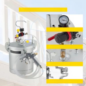 Agregat Malarski Pistolet Zbiornik Ciśnieniowy 10L 11