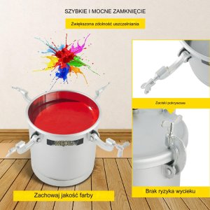 Agregat Malarski Pistolet Zbiornik Ciśnieniowy 10L 4