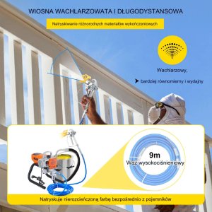 Agregat Malarski 600W Pistolet + Wąż + Przedłużka 3