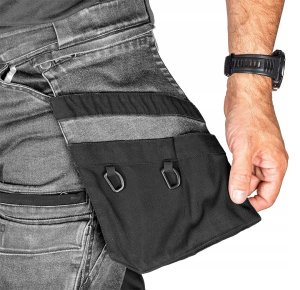 Neo Spodnie robocze DENIM, wzmocnienia Cordura, odpinane kieszenie kaburowe, szare, rozmiar XL 15