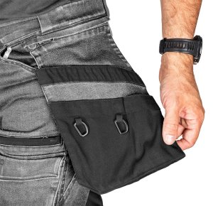 Neo Spodnie robocze DENIM, wzmocnienia Cordura, odpinane kieszenie kaburowe, szare, rozmiar XL 6