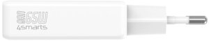 Ładowarka 4smarts Ładowarka sieciowa PDPlug Slim Dual 65W GaN 2xUSB-C biały 2