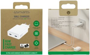 Ładowarka 4smarts Ładowarka sieciowa PDPlug Slim Dual 65W GaN 2xUSB-C biały 7