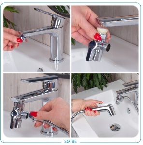 Zestaw bidetowy prysznic słuchawka wąż do baterii umywalkowej Bidetka MIA 7