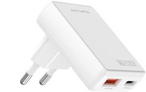 Ładowarka sieciowa 4smarts FlatPlug Duos 20W GaN USB-C + USB-A biały 3