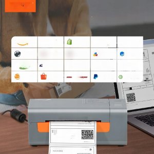 Drukarka termiczna etykiet kurierskich samoprzylepnych USB 40-108 mm 4