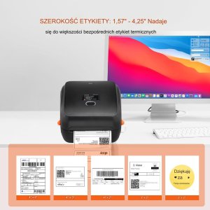 Drukarka termiczna etykiet kurierskich samoprzylepnych Bluetooth USB 40 - 108 mm 4