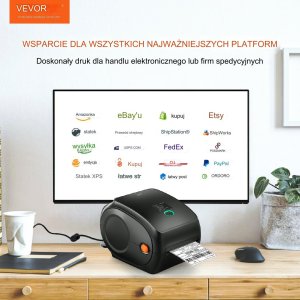 Drukarka termiczna etykiet kurierskich samoprzylepnych Bluetooth USB 40 - 108 mm 7