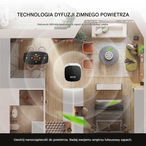 Dyfuzor Zapachowy Nawilżacz Powietrza Przemysłowy 100ml do 93 m 2