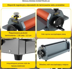 Laminator laminarka rolkowa 750 mm 4