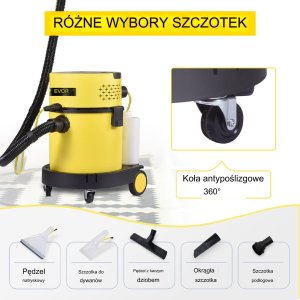 Odkurzacz przemysłowy bezworkowy do pyłu gipsu sucho mokro dmuchawa 1200 W 7